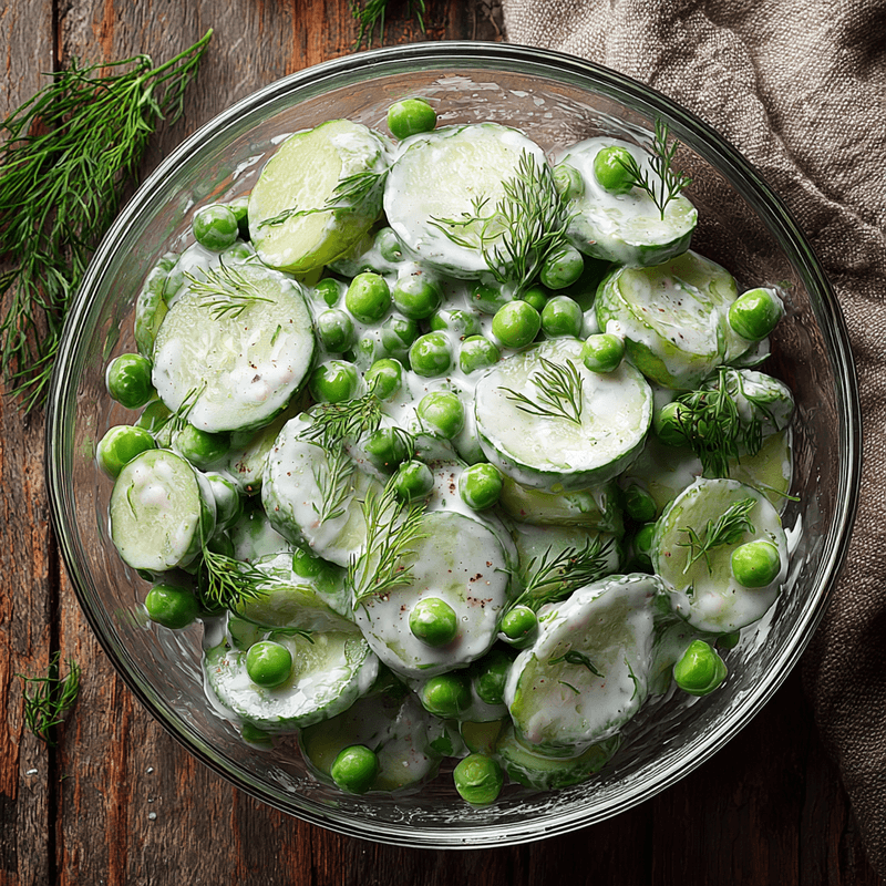 Creamy Cucumber Pea Salad Recipe - Fresh & Flavorful