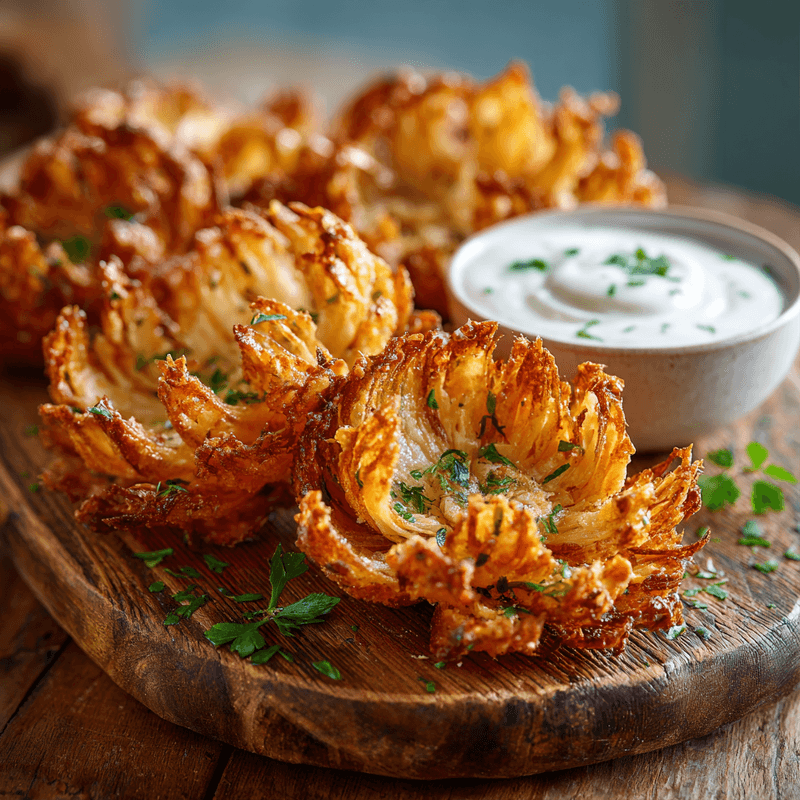 Air Fryer Crispy Mini Blooming Onions Recipe
