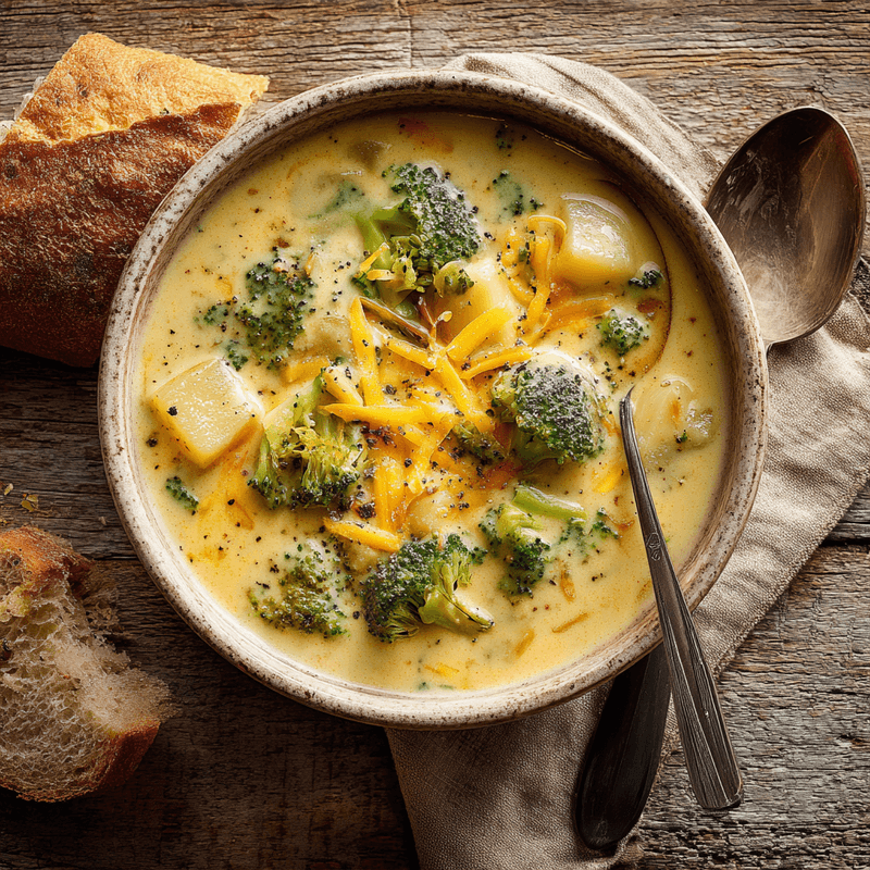 Broccoli Potato Cheese Soup Recipe (Creamy & Cozy)