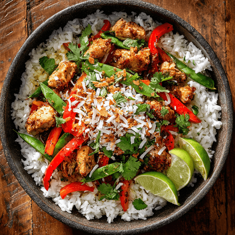 Coconut Chicken Rice Bowl: Creamy Comfort in Every Bite
