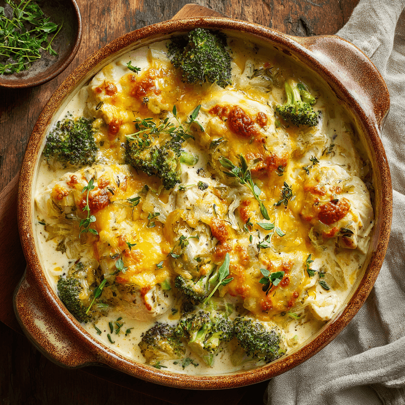 Creamy Low Carb Chicken Casserole With Broccoli