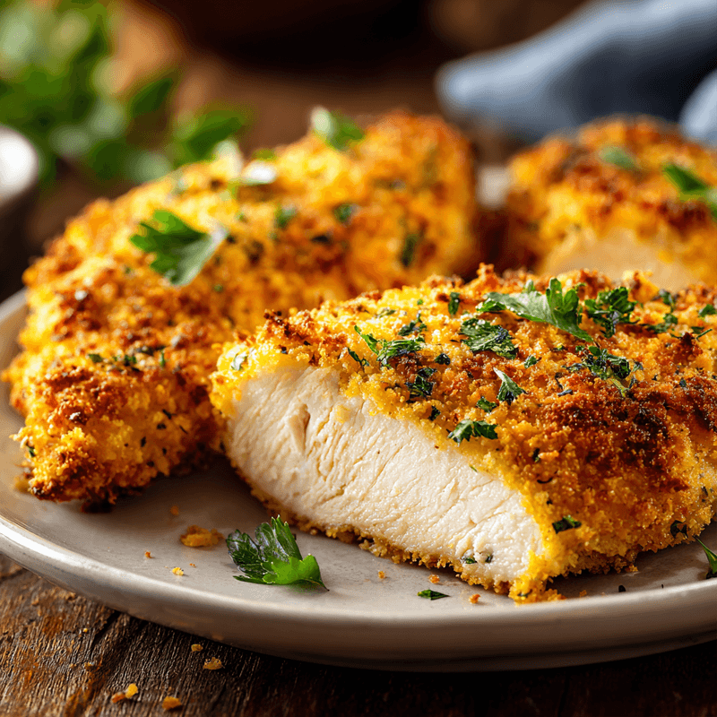 Crispy Air Fryer Parmesan Crusted Chicken Recipe
