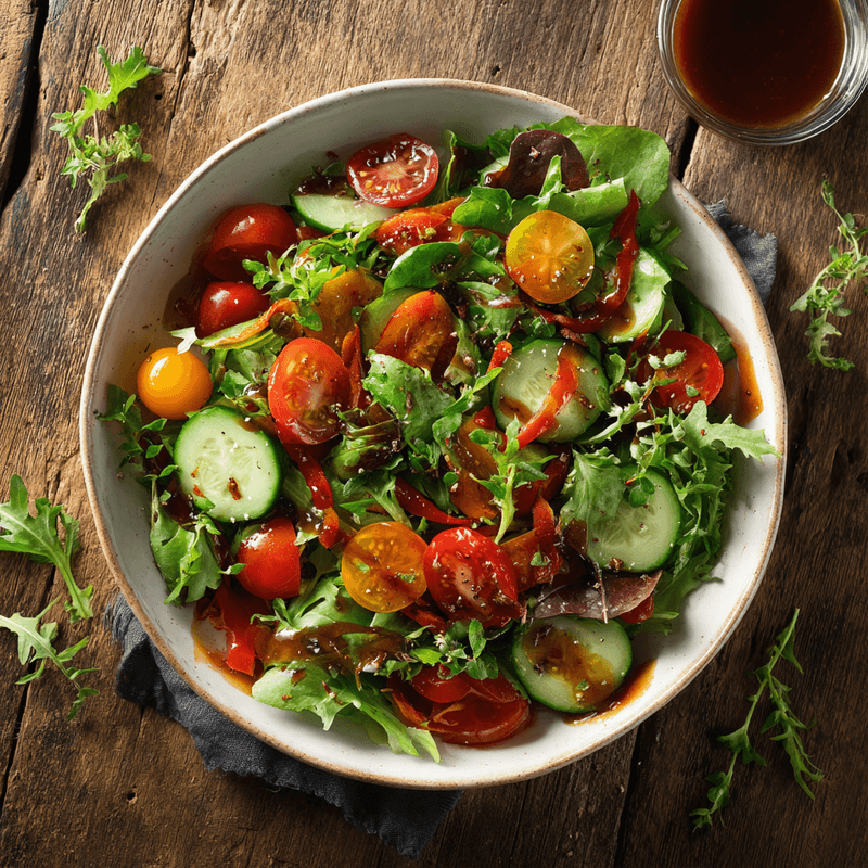 Spring Mix Salad with Sweet Balsamic Honey Dressing