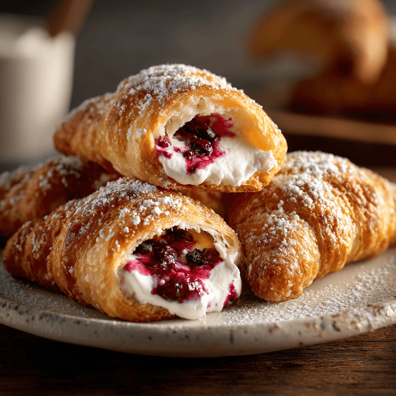 Easy Berry Cream Cheese Stuffed Crescent Rolls Recipe