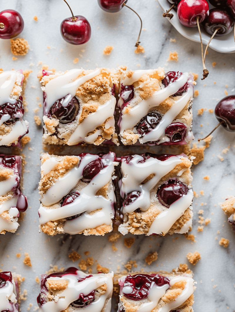 Easy Cherry Pie Bars with Buttery Crust & Glaze