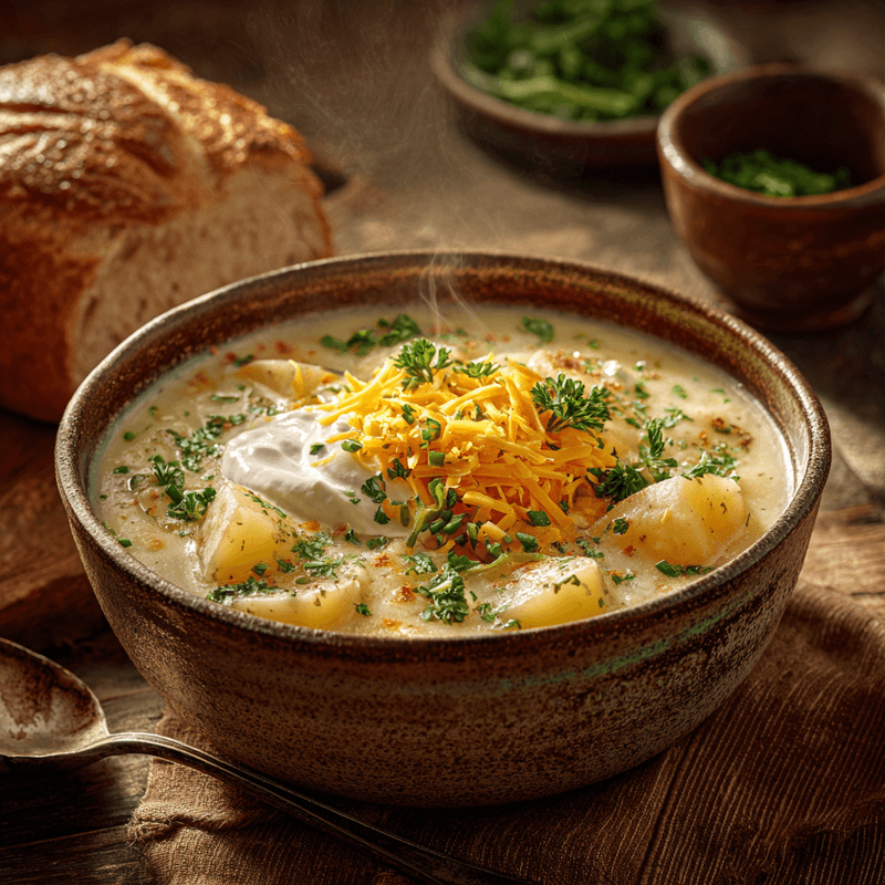 Easy Crockpot Potato Soup Recipe | Creamy & Comforting