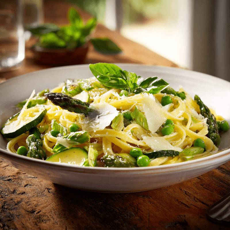 Fresh Spring Pasta Primavera with Zesty Lemon Sauce