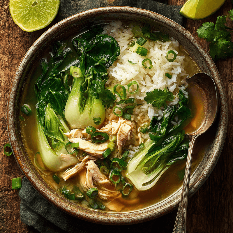 Ginger Chicken Rice Soup with Bok Choy: Ultimate Comfort Bowl