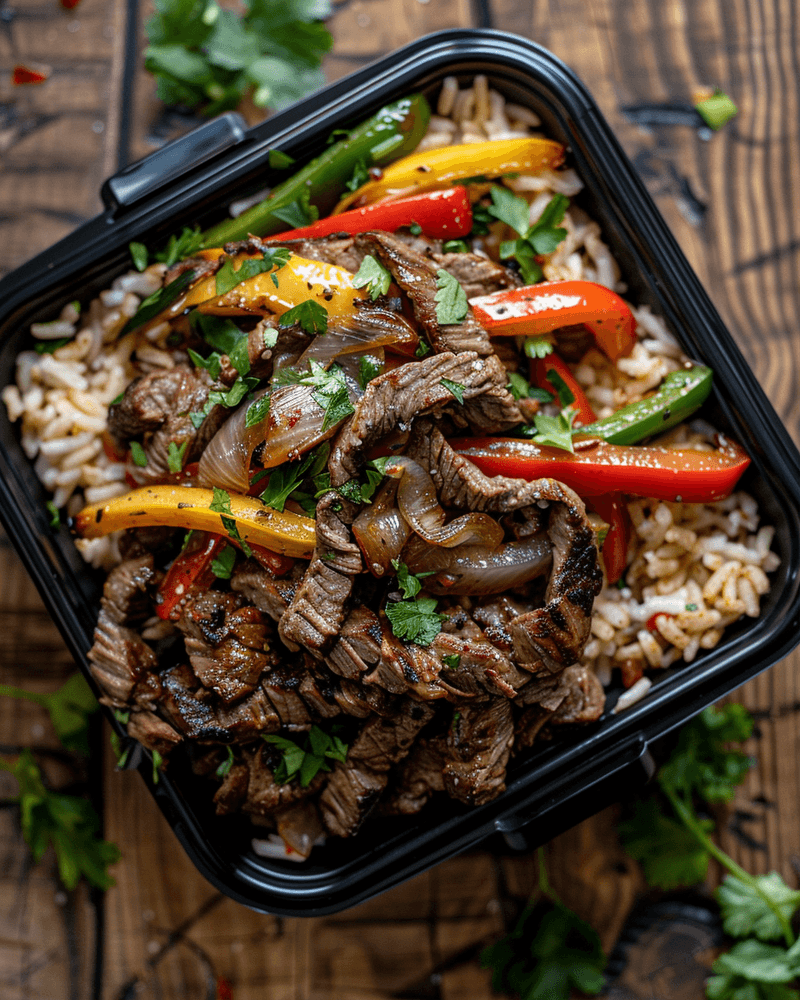 Healthy High Protein Philly Bowl Meal Prep Recipe