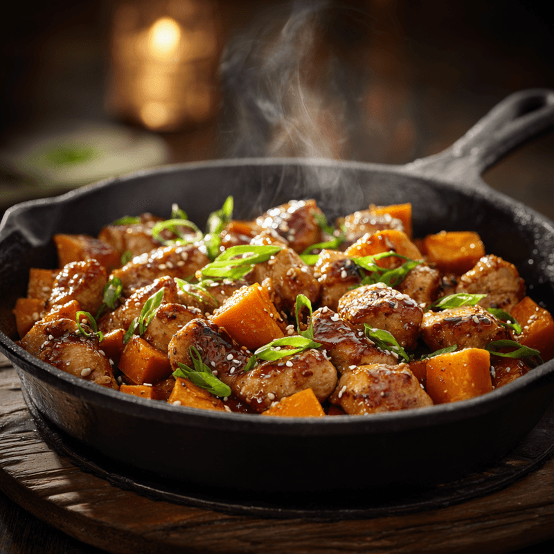 Honey Garlic Chicken & Sweet Potato in 30 Minutes