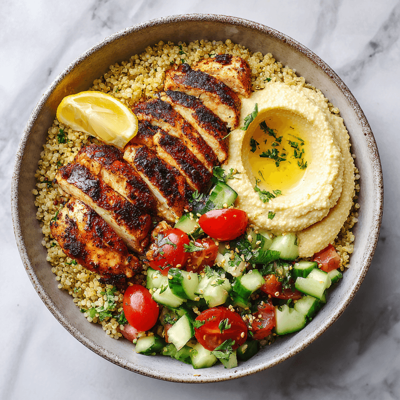 Lemon Chili Grilled Chicken Bowls - Fresh & Flavorful