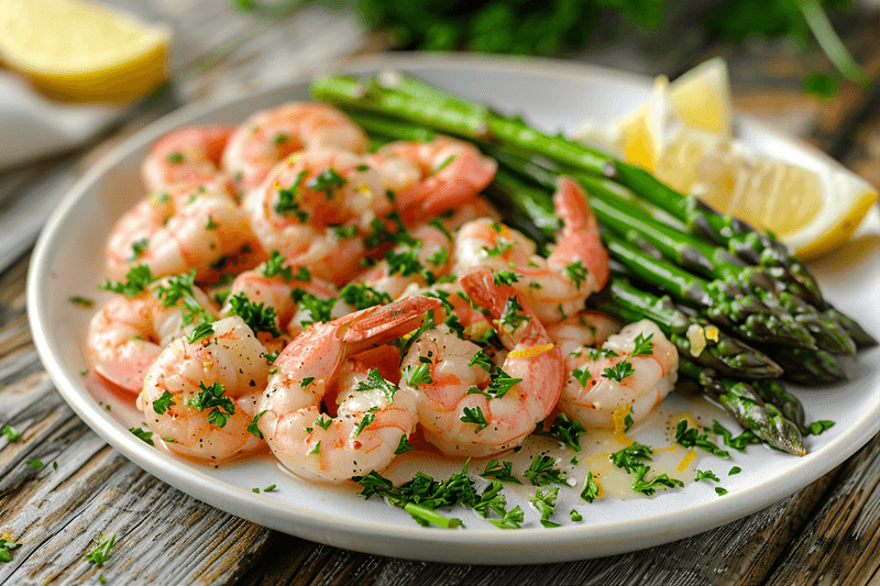 Lemon Garlic Shrimp and Asparagus (20-Minutes)
