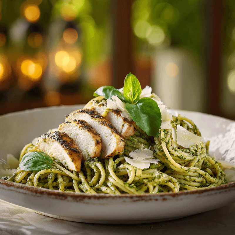 Light Pesto Pasta with Chicken | Healthy Spring Recipes