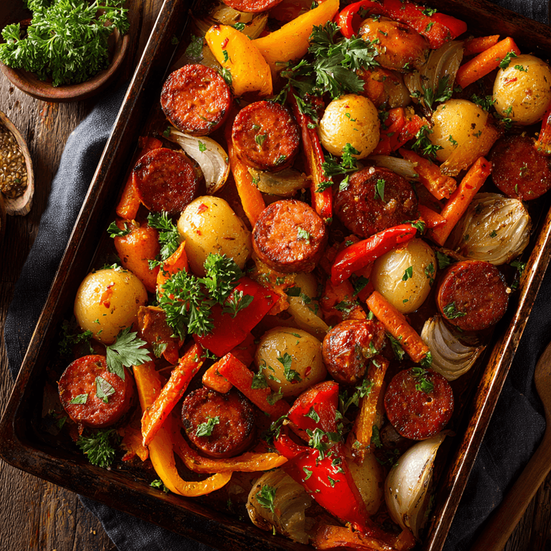 One-Pan Honey Garlic Kielbasa & Veggies: Easy Family Favorite