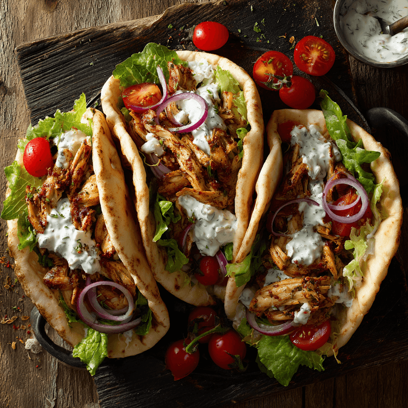 Slow Cooker Chicken Gyros: Easy Crockpot Greek Dinner