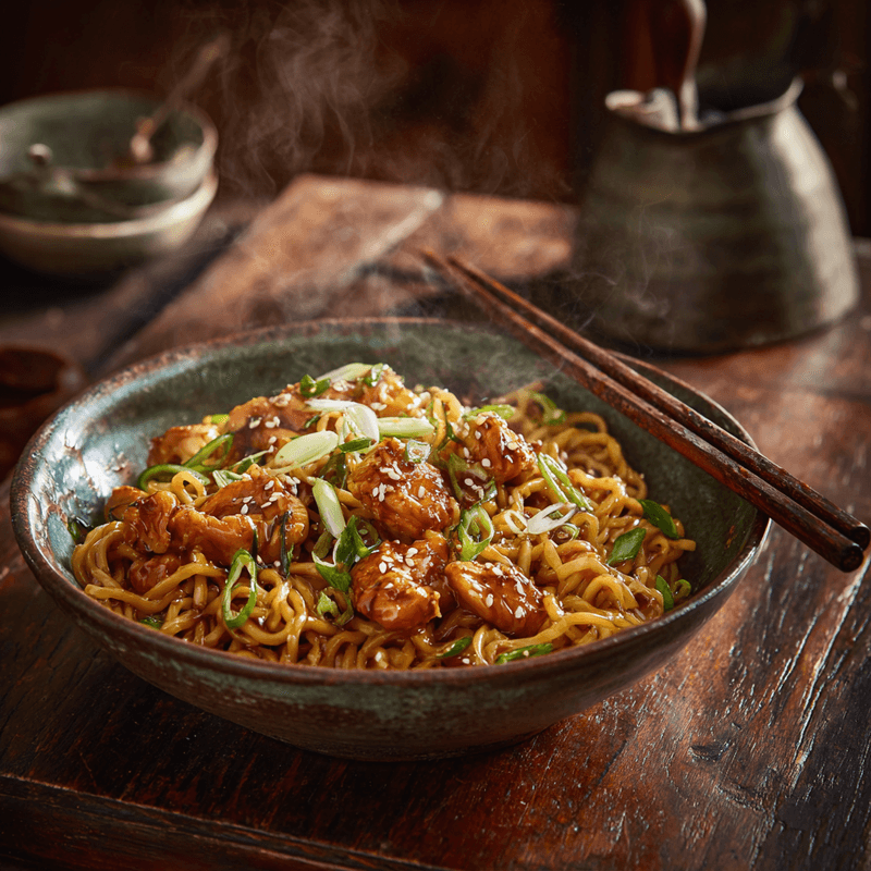 Sticky Garlic Chicken Noodles Recipe (Quick & Flavorful!)