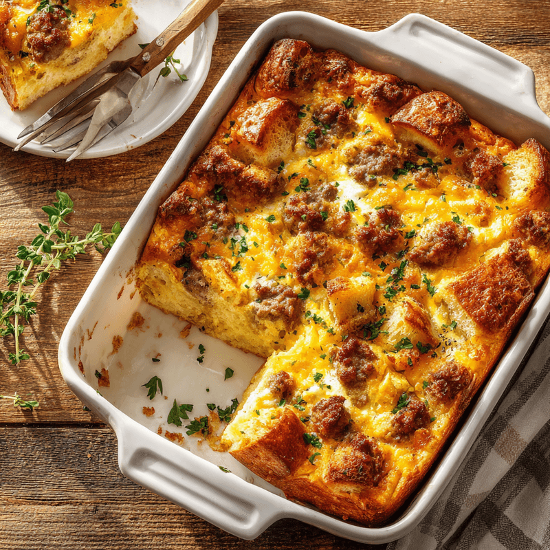 The Best 4 Ingredient Sausage Breakfast Casserole