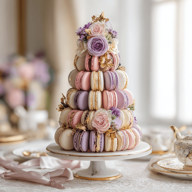 Edible Macaron Tower: Stunning Rococo Centerpiece