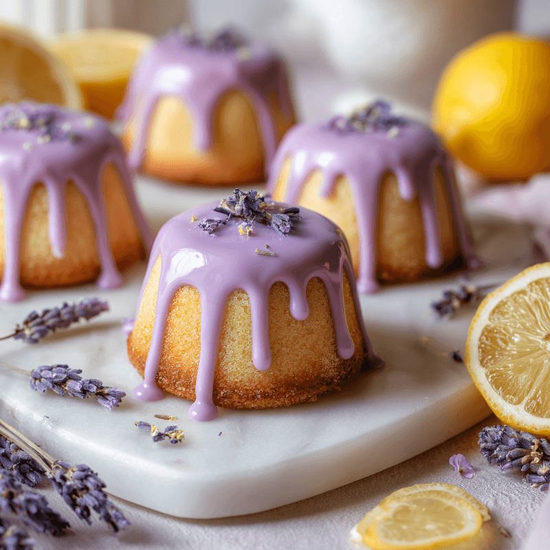 Ultimate Mini Lemon Cakes with Lavender Glaze Recipe